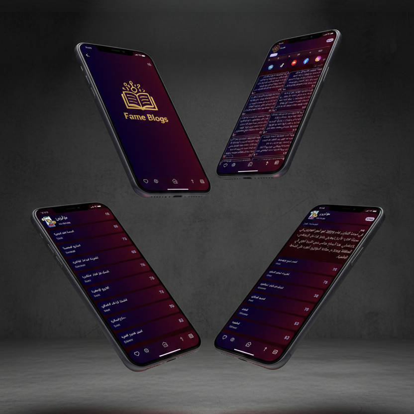 Fame Blogs App Mockup